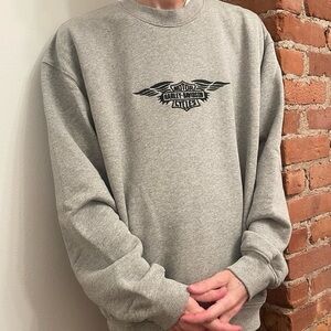 NWT Harley-Davidson Silverwing Crewneck Heather Gray Sweatshirt Size S